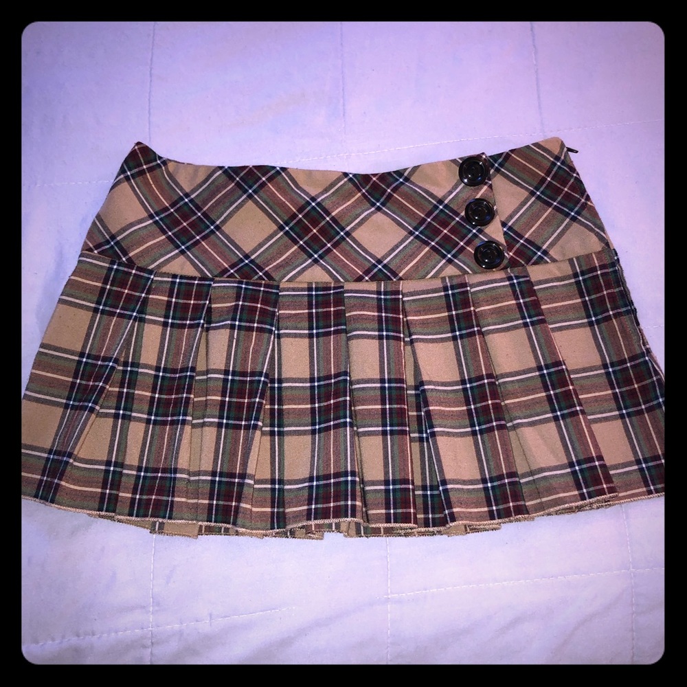 Plaid school girl skirt